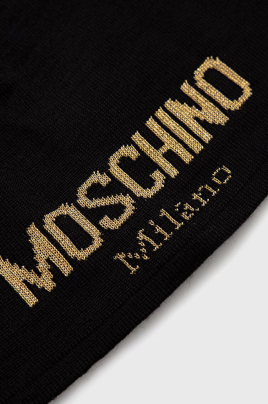 Moschino Шапка в черно с фина плетка - Pepit.bg