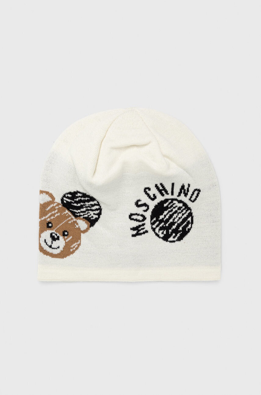 Moschino Шапка с вълна в бяло - Pepit.bg