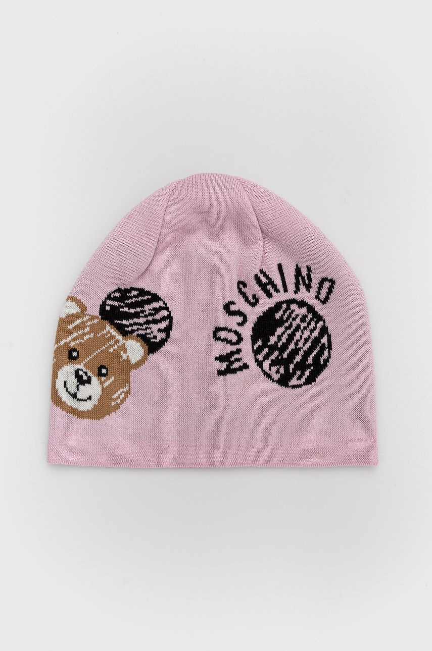 Moschino Шапка с вълна в розово - Pepit.bg