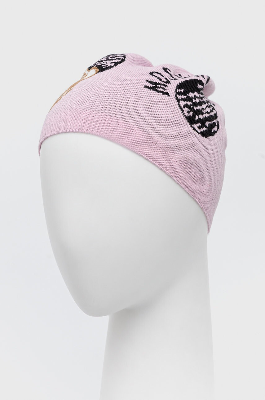Moschino Шапка с вълна в розово - Pepit.bg