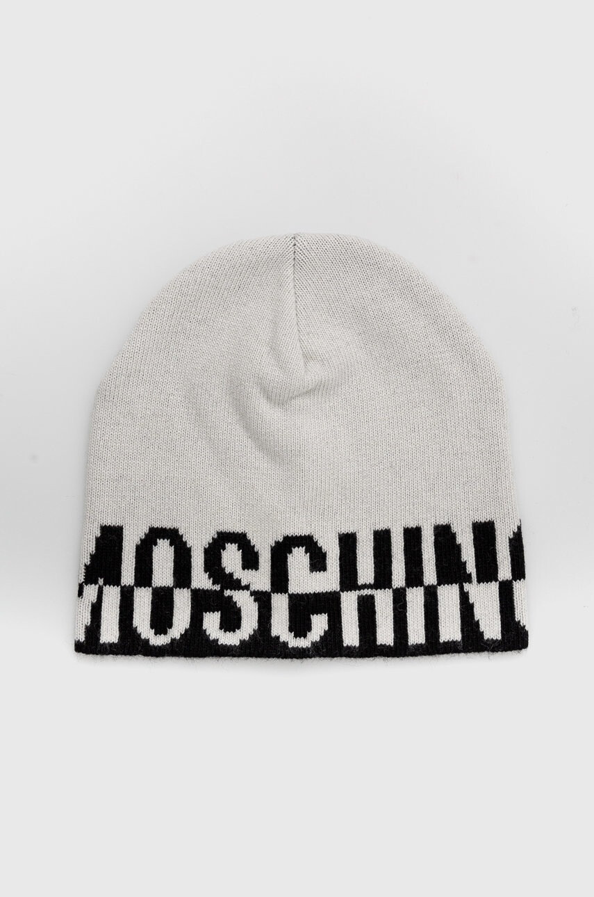 Moschino Шапка с вълна в бяло - Pepit.bg