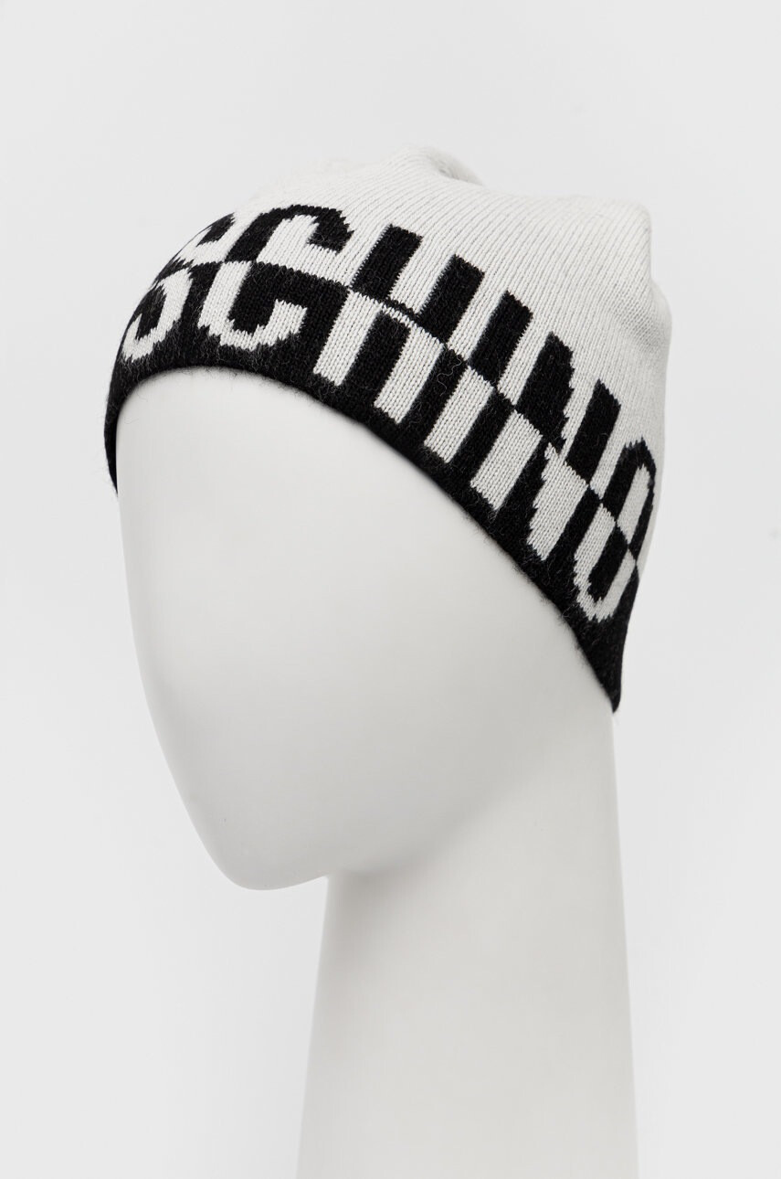 Moschino Шапка с вълна в бяло - Pepit.bg