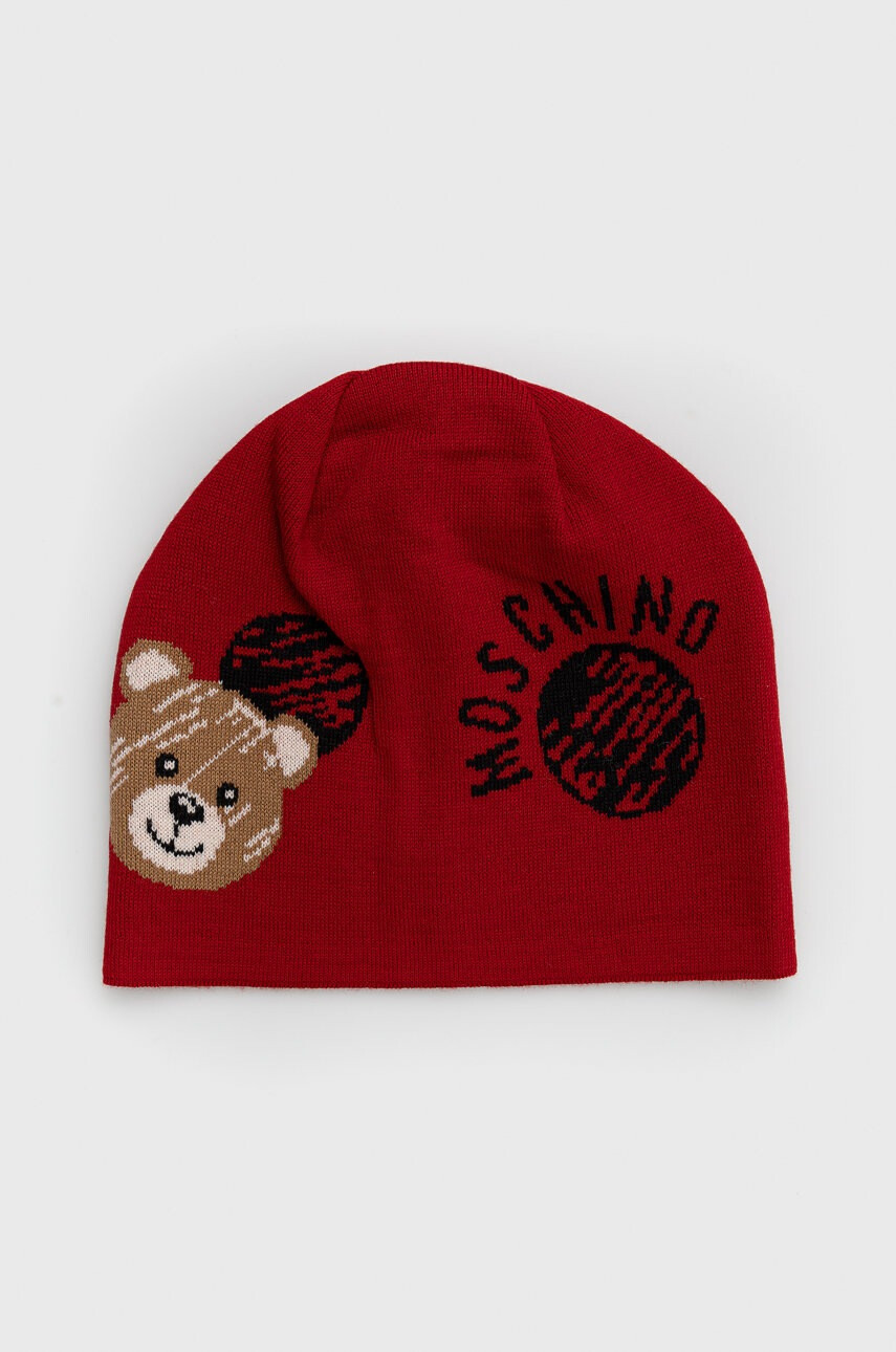 Moschino Шапка с вълна в червено - Pepit.bg