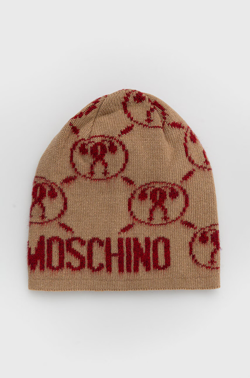 Moschino Шапка с вълна в бежово - Pepit.bg