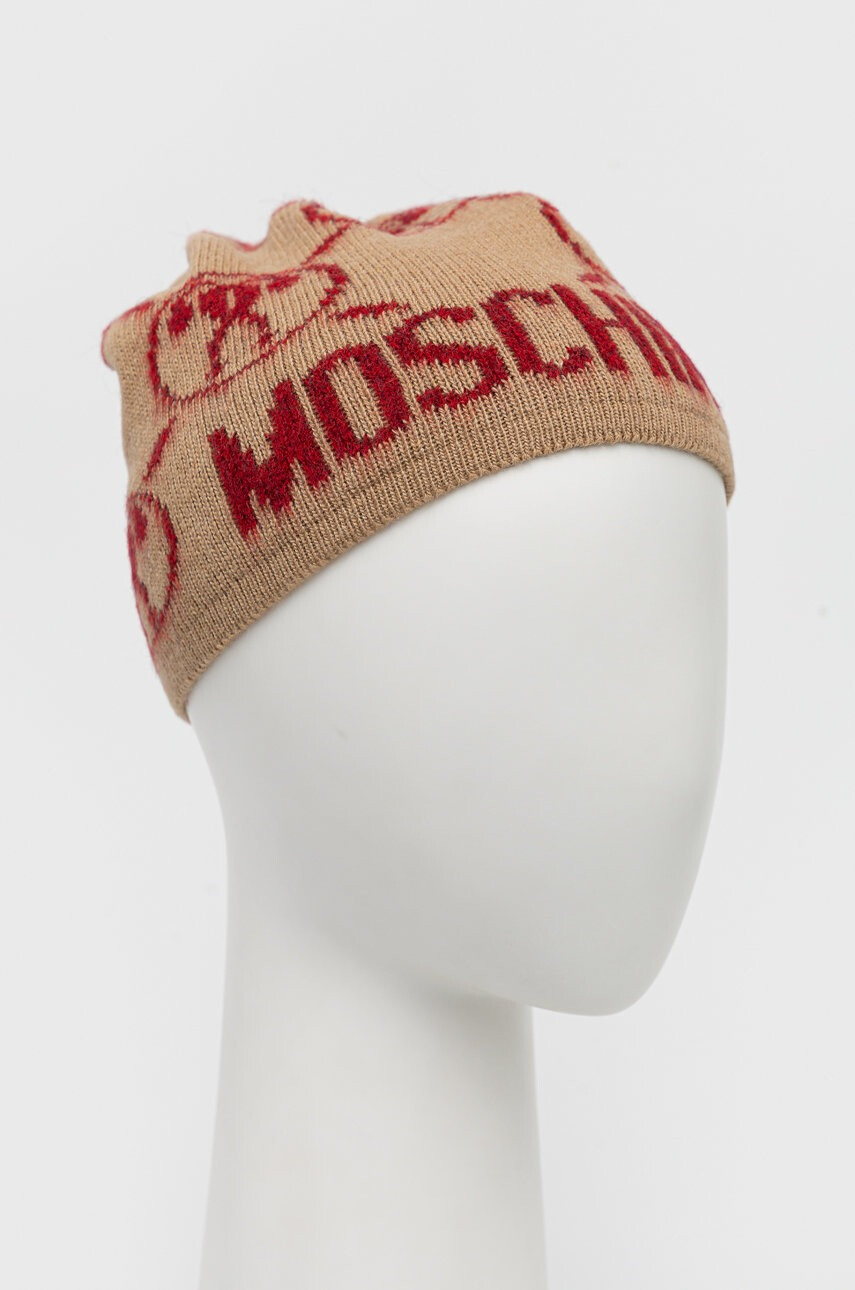 Moschino Шапка с вълна в бежово - Pepit.bg
