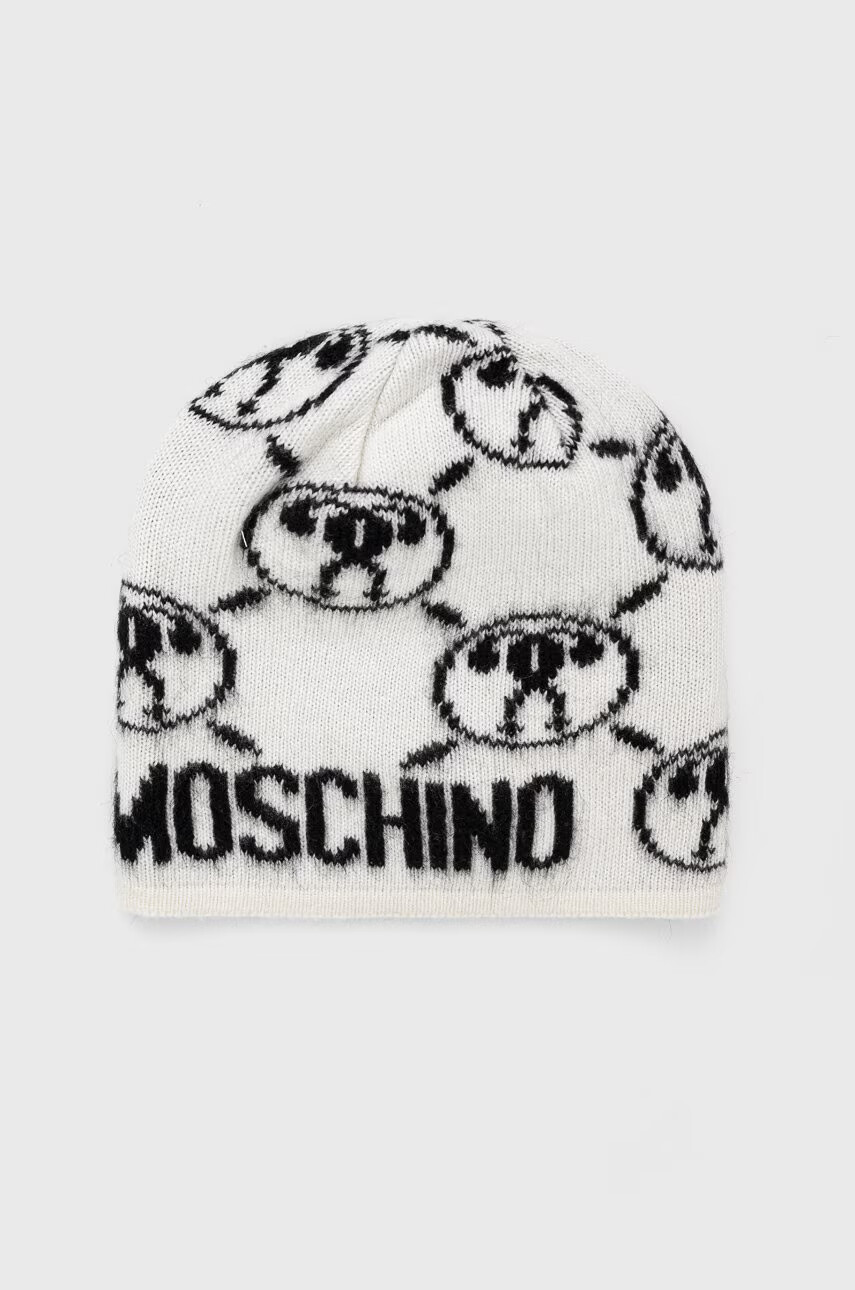 Moschino Шапка с вълна в бяло - Pepit.bg