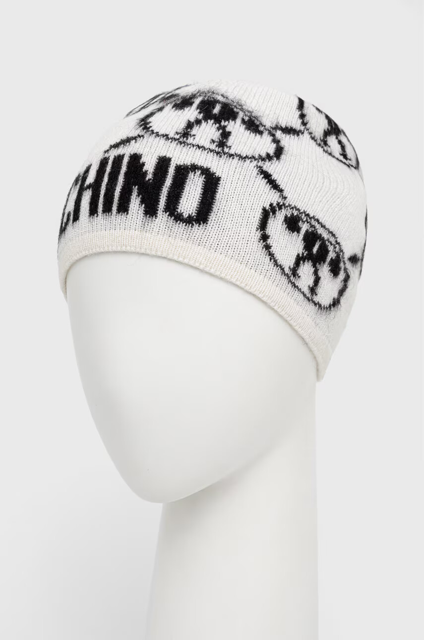 Moschino Шапка с вълна в бяло - Pepit.bg