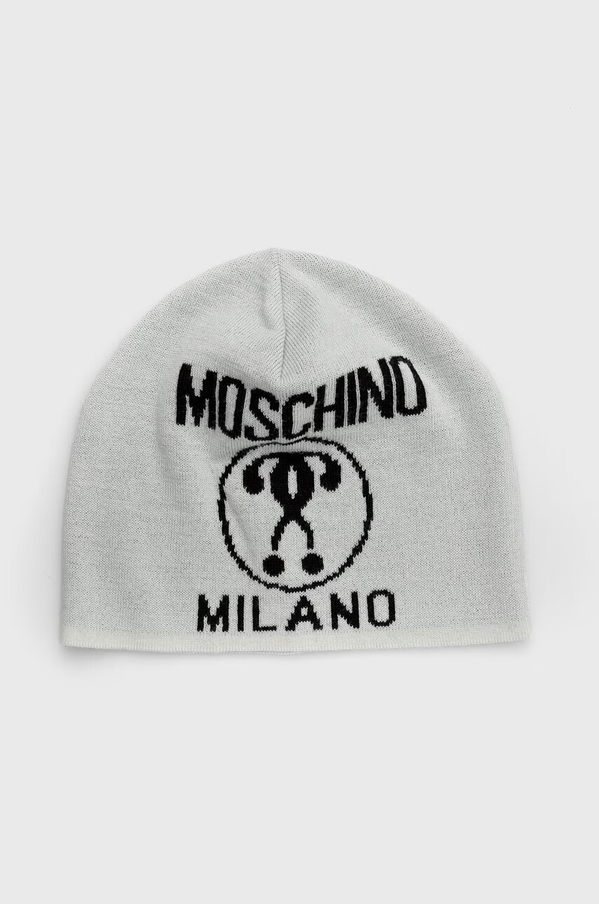 Moschino Вълнена шапка в сиво от вълна - Pepit.bg
