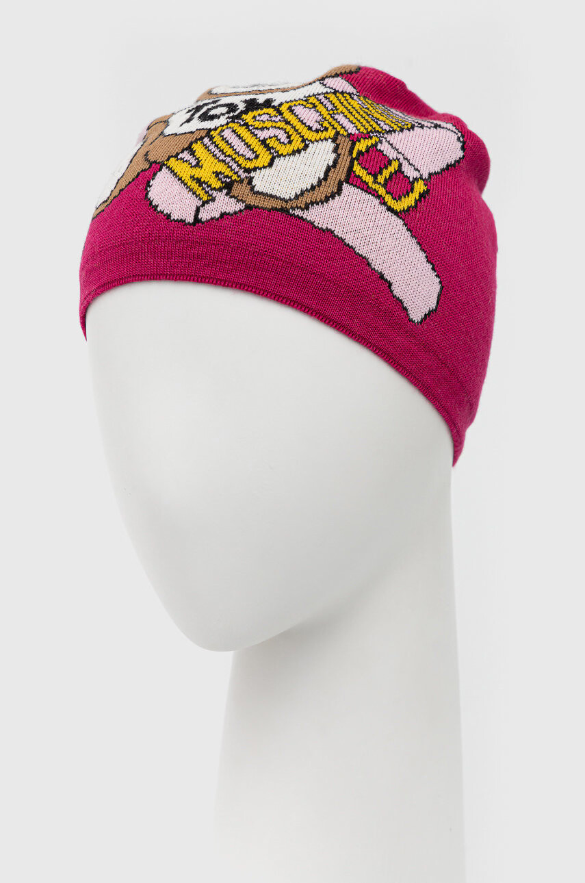 Moschino Вълнена шапка в розово от вълна - Pepit.bg
