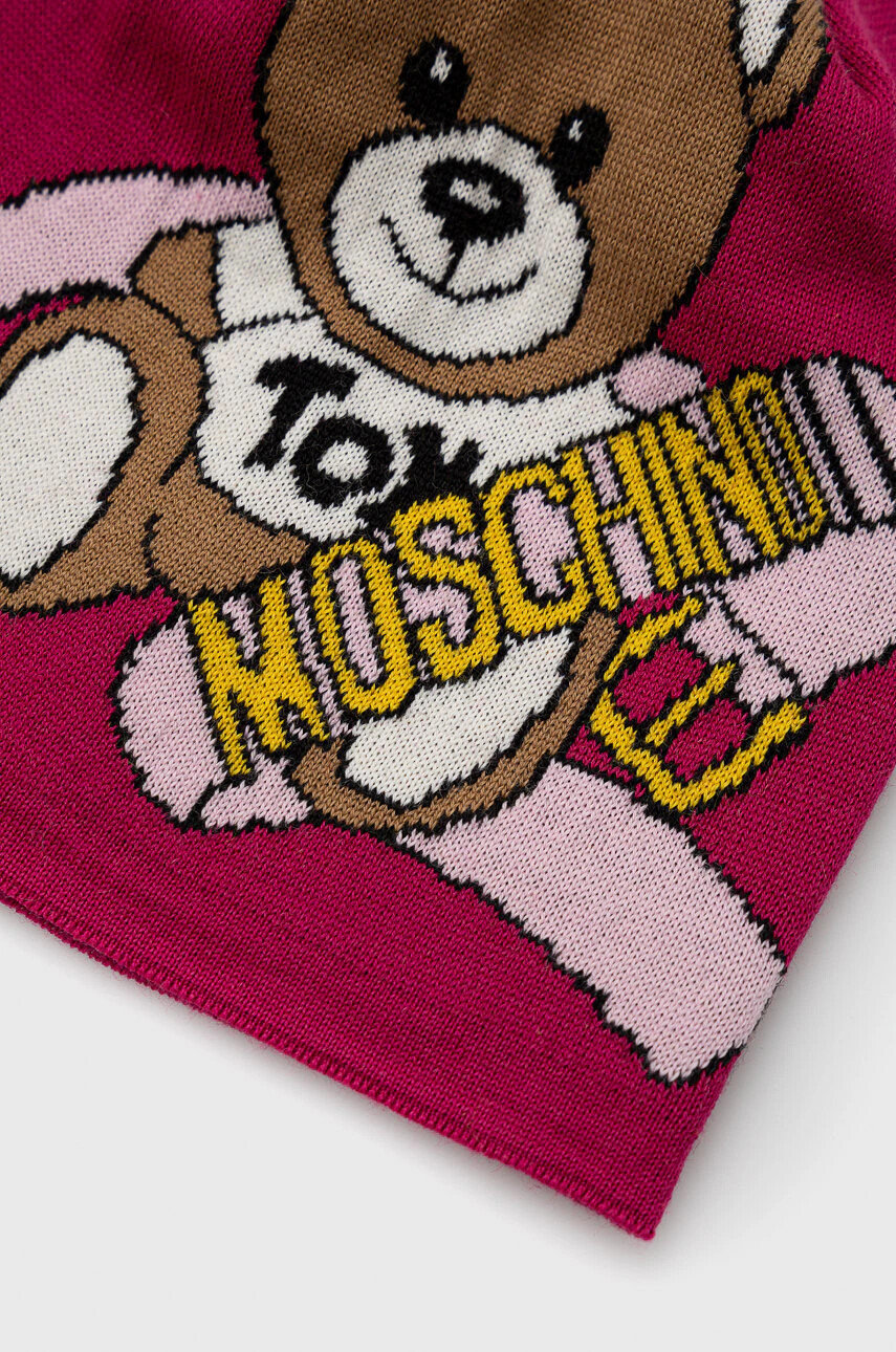Moschino Вълнена шапка в розово от вълна - Pepit.bg