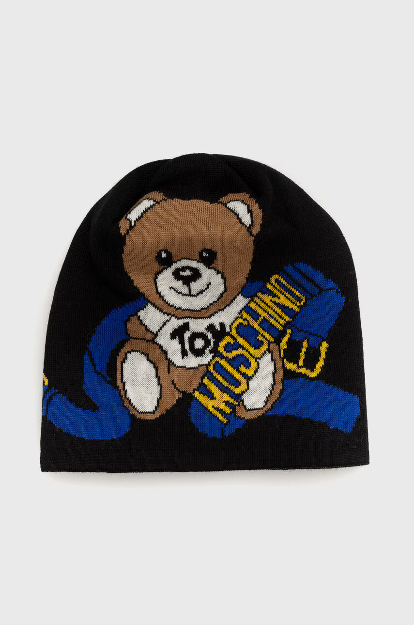 Moschino Вълнена шапка в черно от вълна - Pepit.bg
