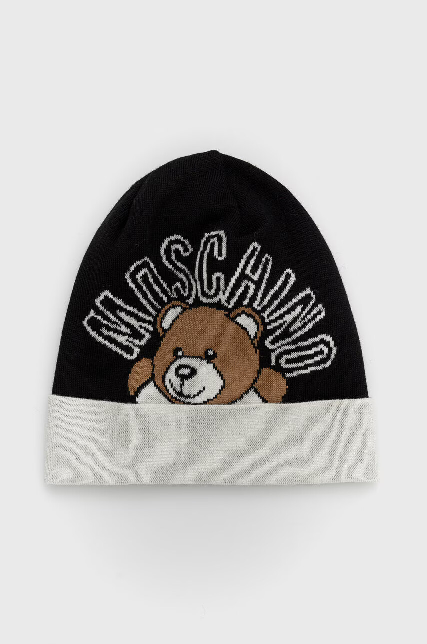 Moschino Вълнена шапка в черно от вълна - Pepit.bg