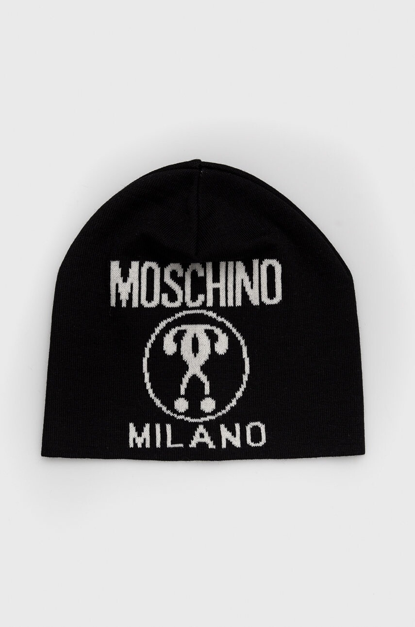 Moschino Вълнена шапка в черно от вълна - Pepit.bg
