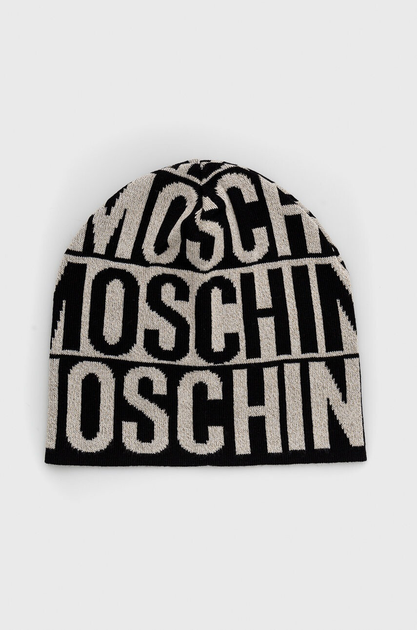 Moschino Вълнена шапка в черно от вълна - Pepit.bg