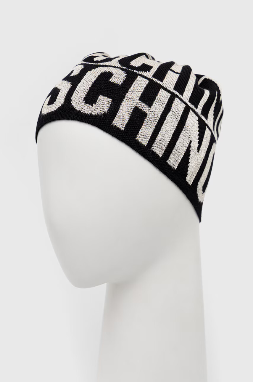 Moschino Вълнена шапка в черно от вълна - Pepit.bg
