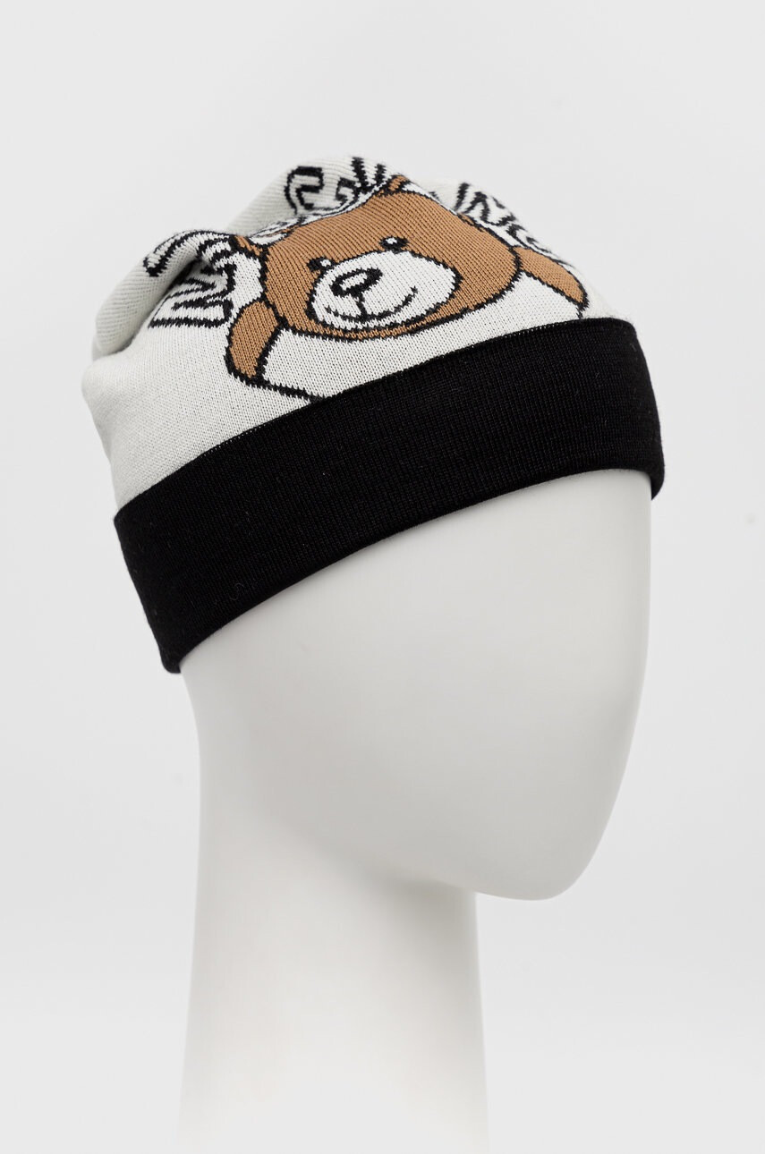 Moschino Вълнена шапка в бяло от вълна - Pepit.bg