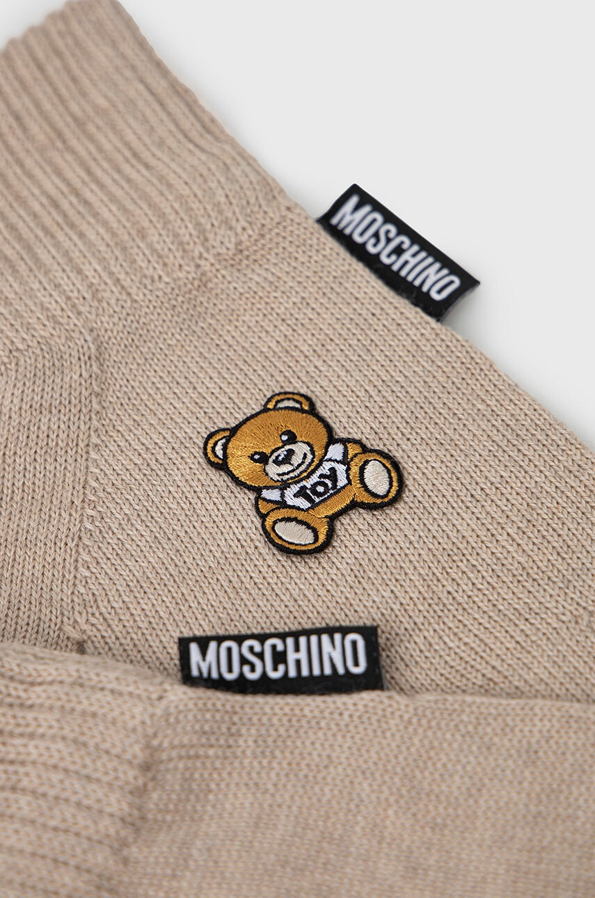 Moschino Вълнени ръкавици в бежово - Pepit.bg