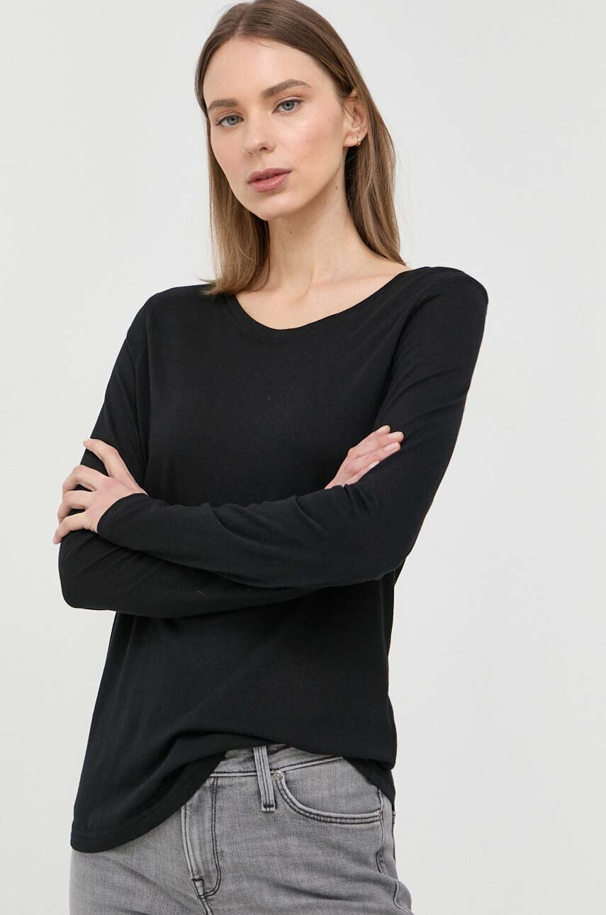 Mustang Блуза с дълги ръкави Style Anne Longsleeve в черно - Pepit.bg