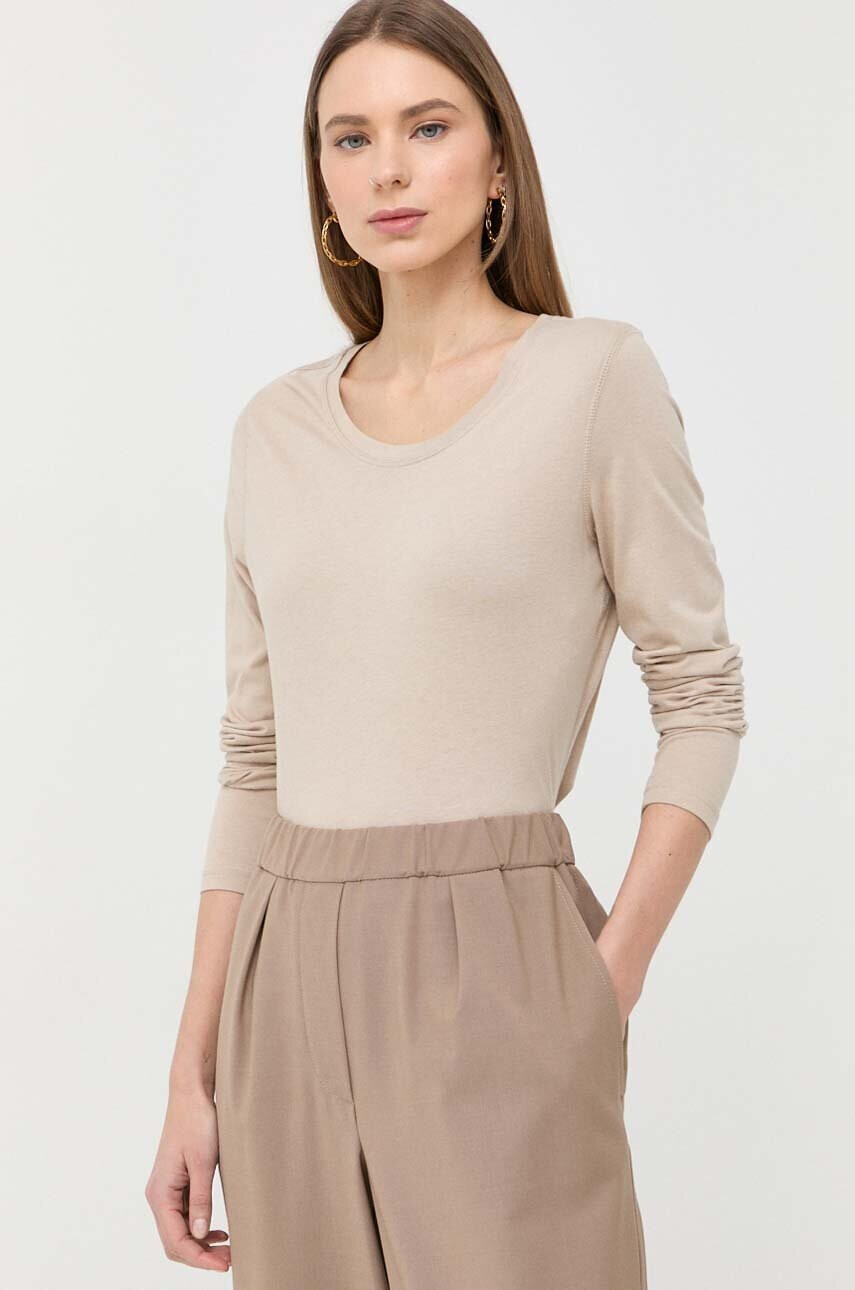 Mustang Блуза с дълги ръкави Style Anne Longsleeve в бежово - Pepit.bg