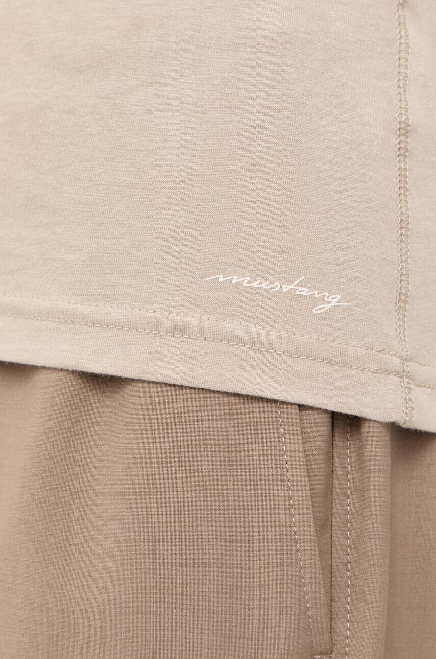 Mustang Блуза с дълги ръкави Style Anne Longsleeve в бежово - Pepit.bg
