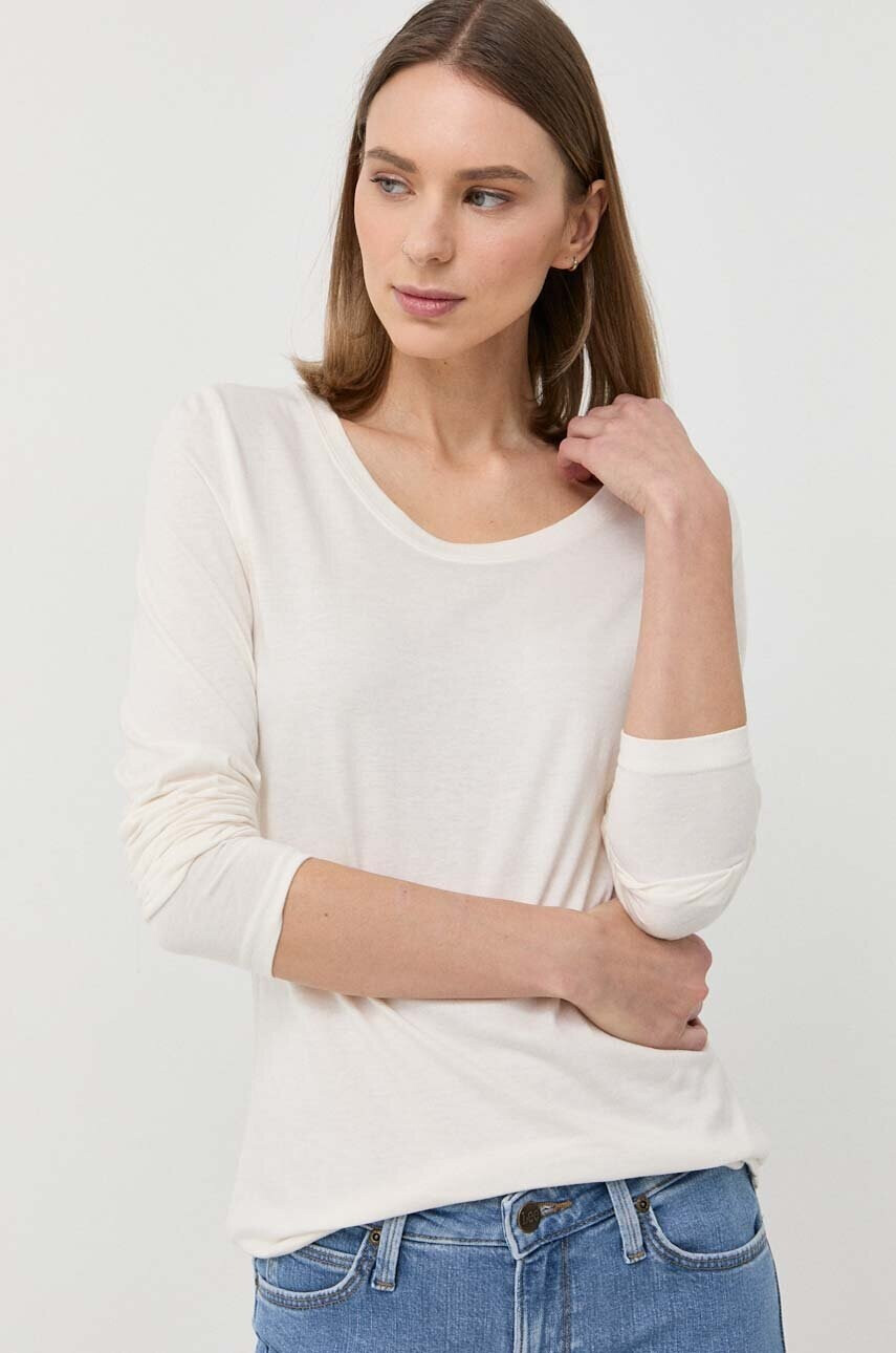Mustang Блуза с дълги ръкави Style Anne Longsleeve в бежово - Pepit.bg