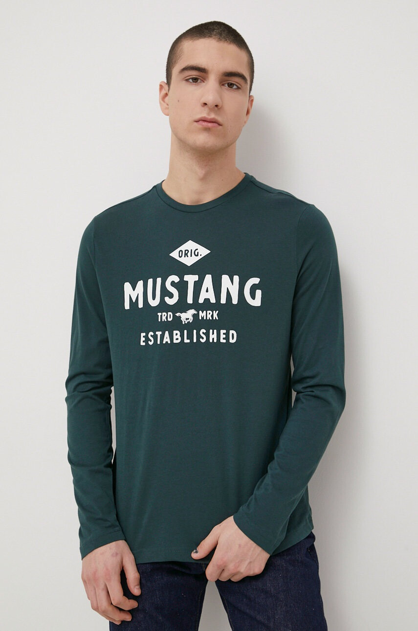 Mustang Памучна блуза с дълги ръкави - Pepit.bg