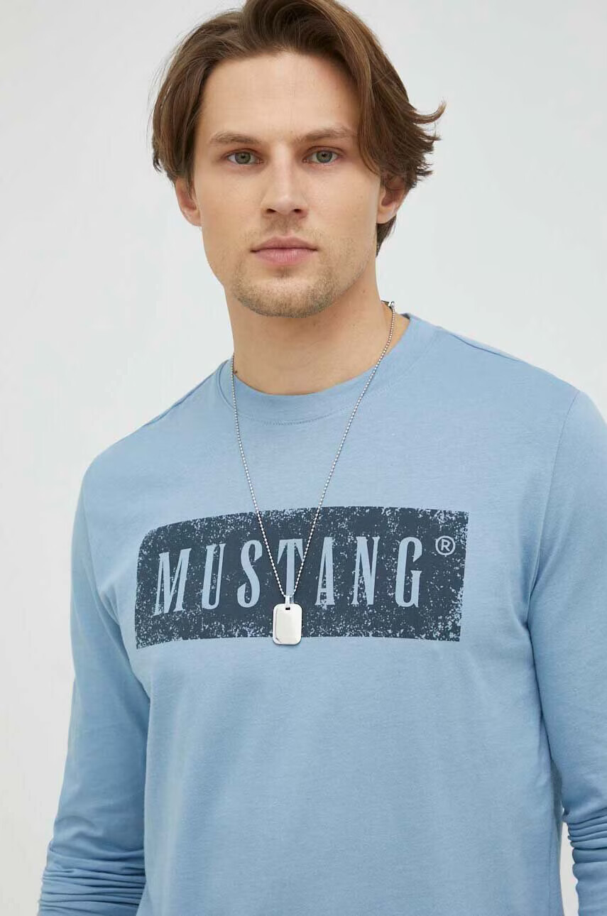 Mustang Памучна блуза с дълги ръкави - Pepit.bg