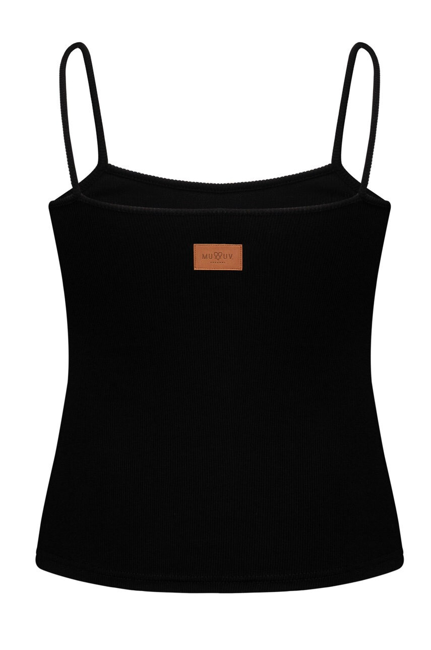 Muuv. Топ MUUV Top Spaghetti Strap дамски в черно - Pepit.bg