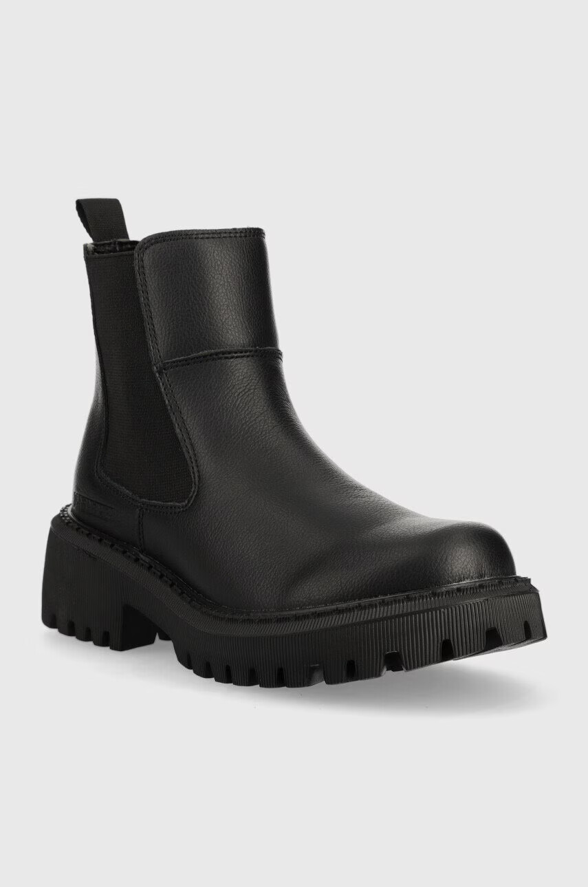 Napapijri Кожени боти челси Berry в черно с платформа - Pepit.bg