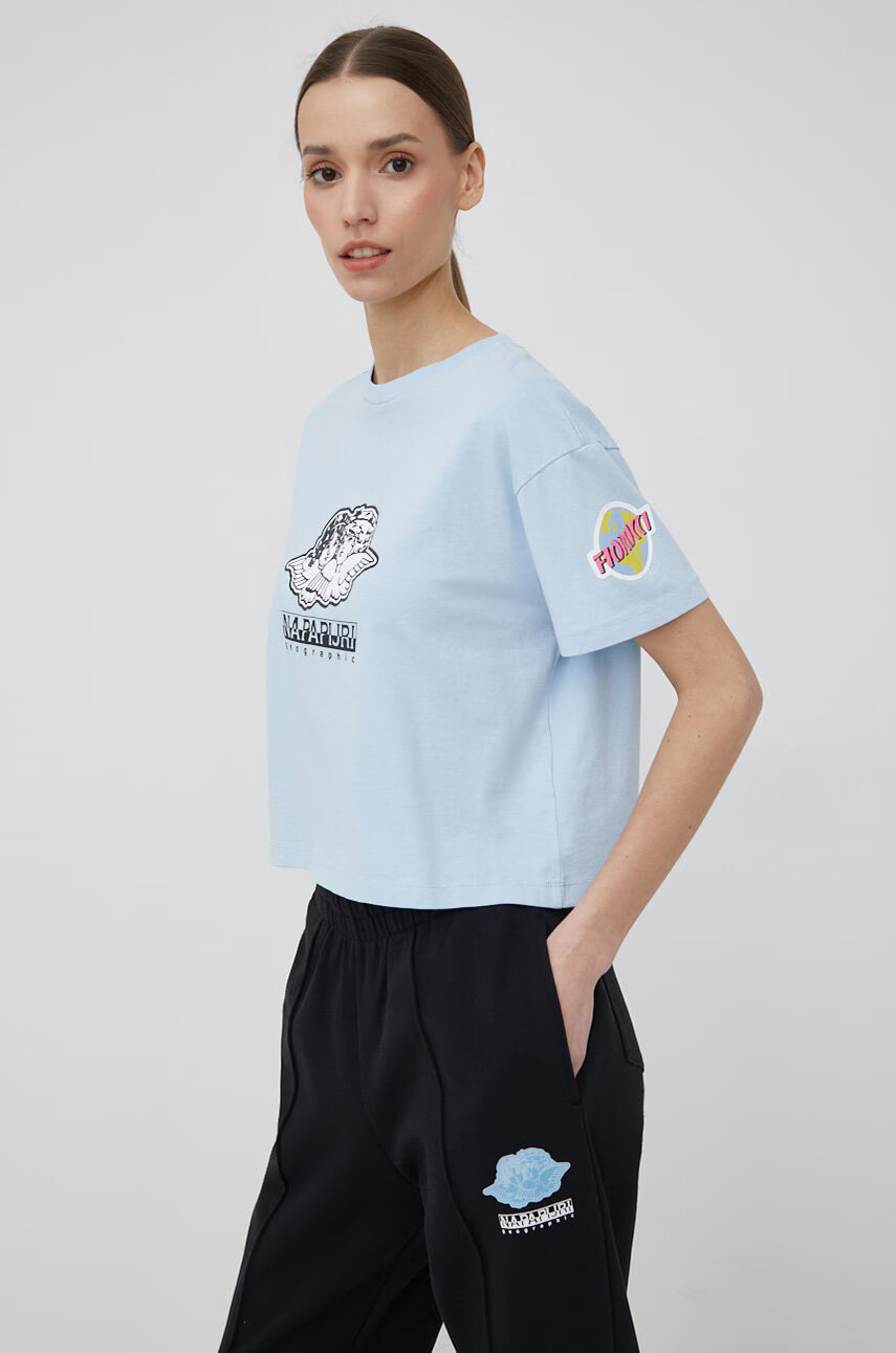 Napapijri Памучна тениска X Fiorucci - Pepit.bg