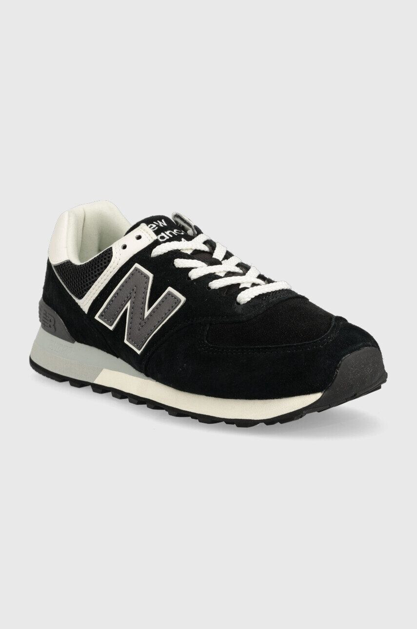 New Balance Кожени маратонки U574bk2 в черно - Pepit.bg