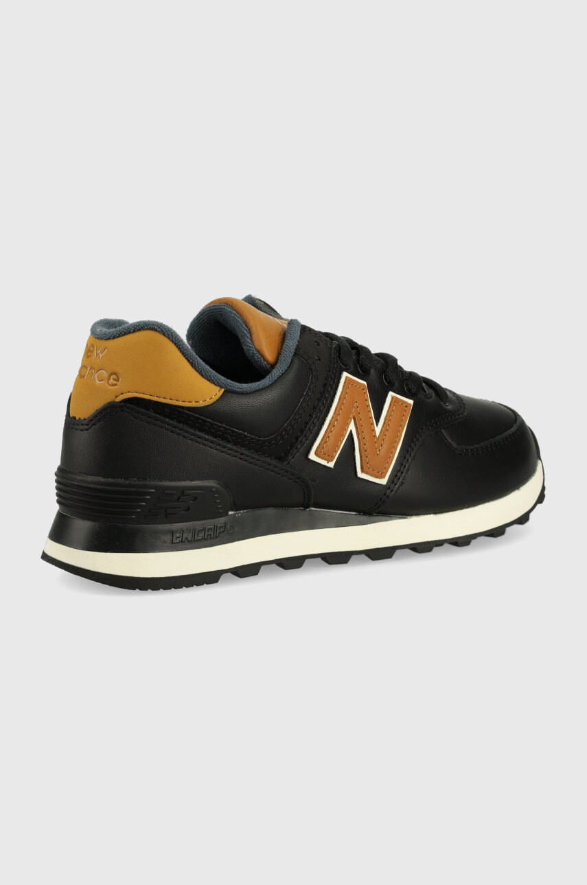 New Balance Кожени маратонки Ml574omd в черно - Pepit.bg
