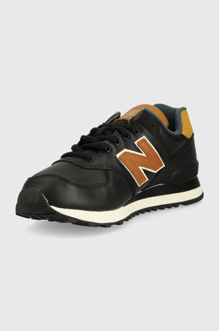 New Balance Кожени маратонки Ml574omd в черно - Pepit.bg