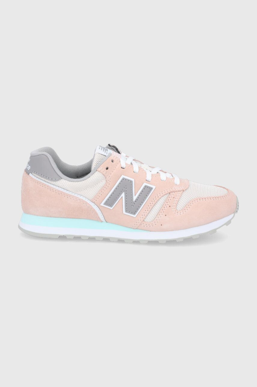 New Balance Кожени обувки WL373CP2 в прозрачен цвят с равна подметка - Pepit.bg