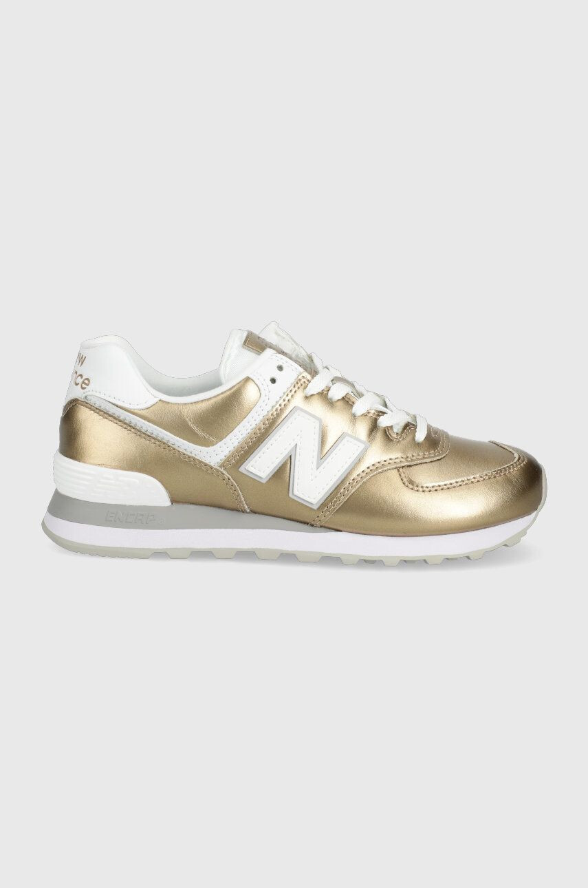 New Balance Кожени обувки Wl574lc2 в златисто - Pepit.bg