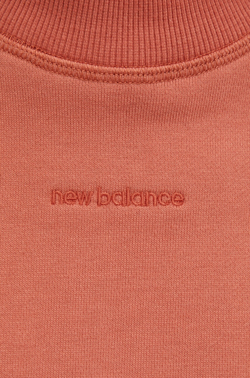 New Balance Памучен суичър в червено с изчистен дизайн - Pepit.bg