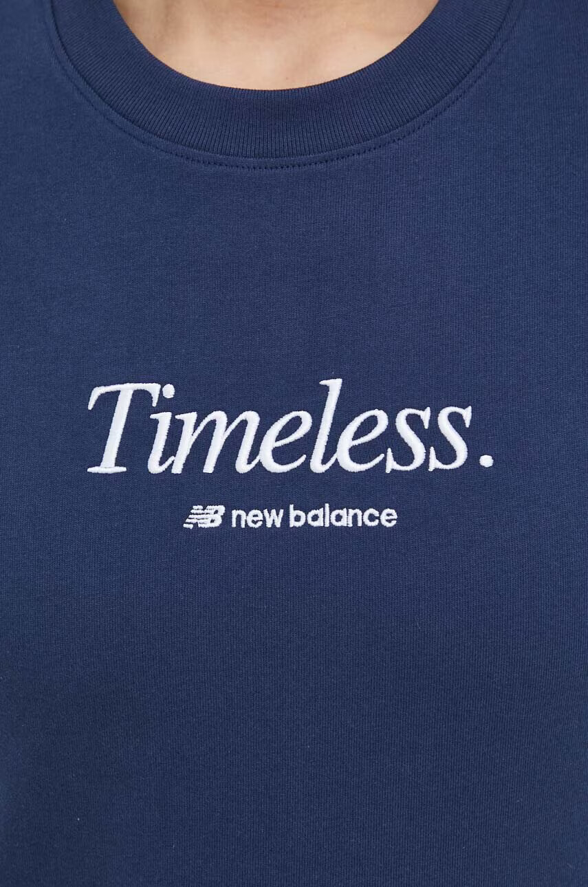New Balance Памучна тениска в тъмносиньо - Pepit.bg