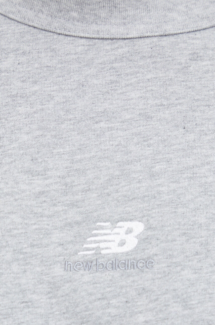 New Balance Памучна тениска в сиво с принт - Pepit.bg