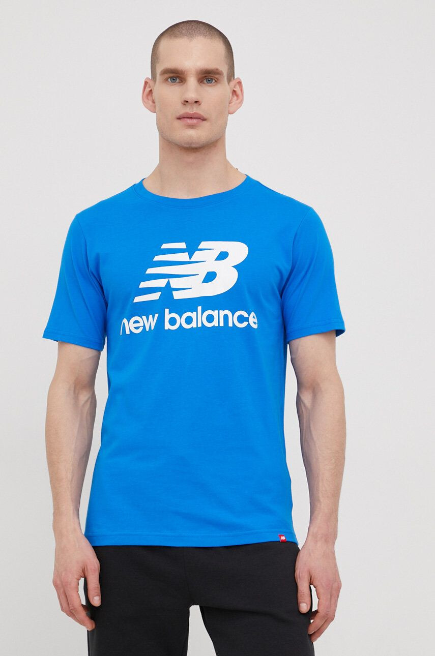 New Balance Памучна тениска MT01575SBU - Pepit.bg