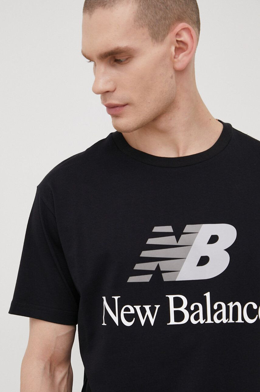 New Balance Памучна тениска MT21529BK - Pepit.bg