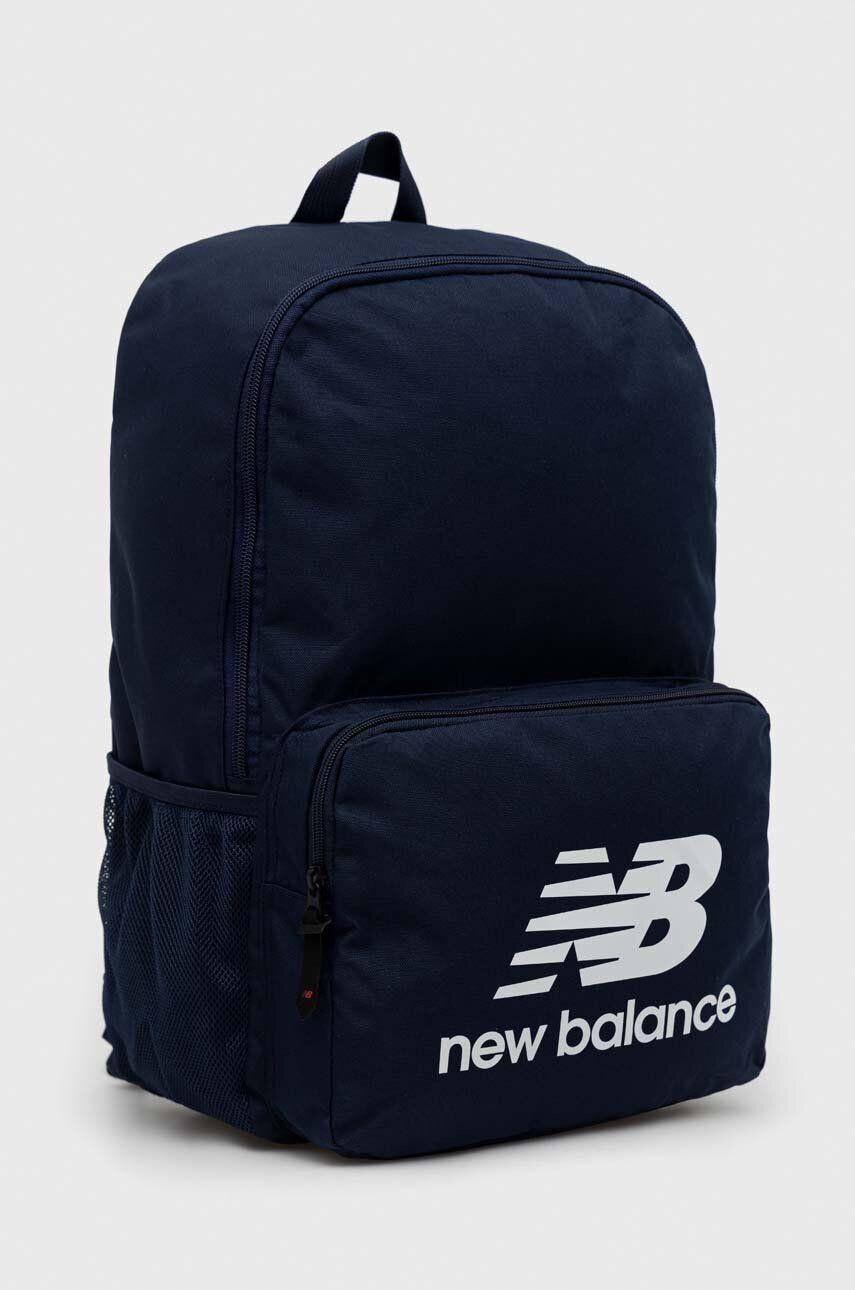 New Balance Раница в тъмносиньо голям размер с принт - Pepit.bg