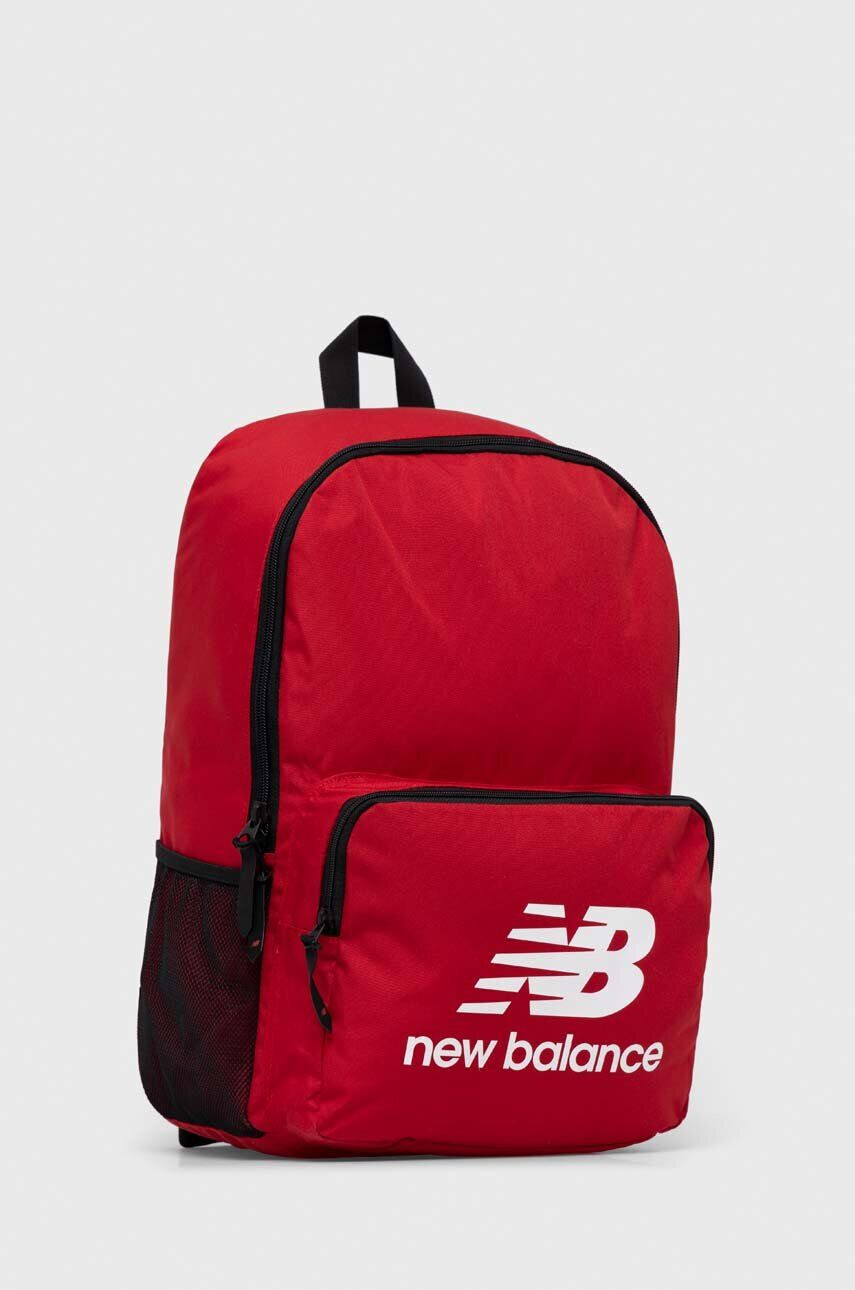 New Balance Раница BG93040GSCW в червено голям размер с изчистен дизайн - Pepit.bg