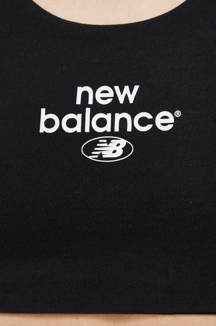 New Balance Спортен сутиен Essentials Reimagined в черно - Pepit.bg