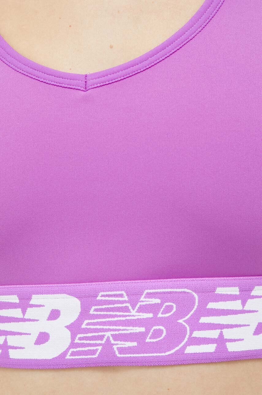 New Balance Спортен сутиен NB Pace 3.0 в лилаво - Pepit.bg