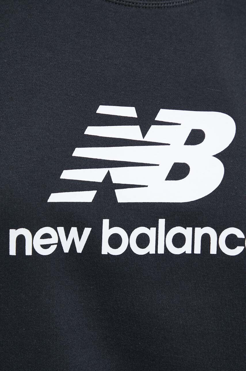 New Balance Суичър в черно с принт - Pepit.bg