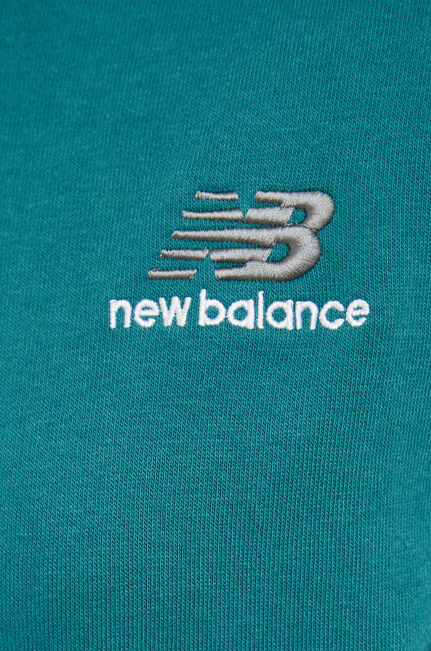 New Balance Суичър в зелено с качулка с изчистен дизайн - Pepit.bg