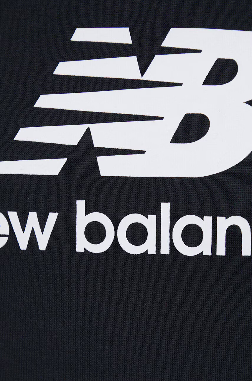 New Balance Суичър в черно с качулка с принт - Pepit.bg