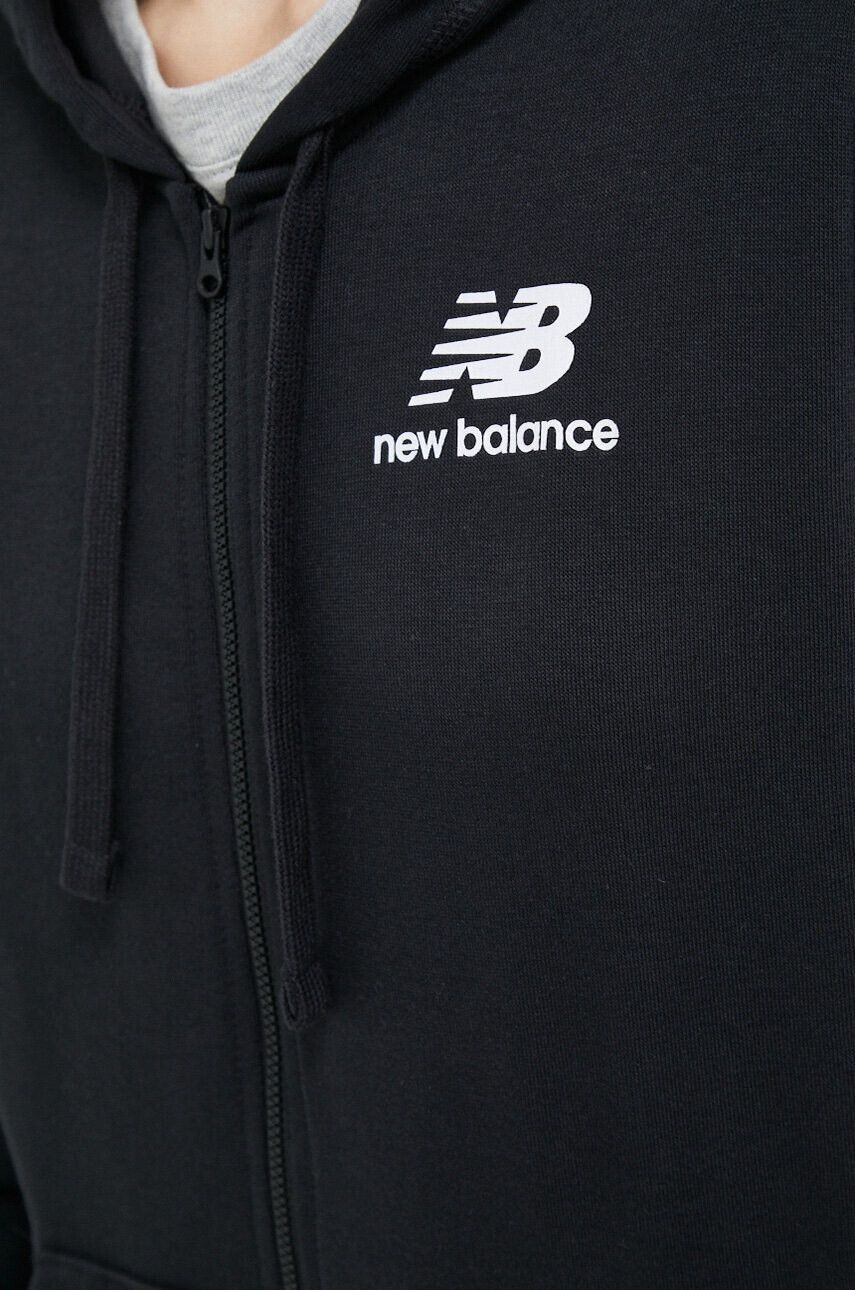 New Balance Суичър в черно с качулка с изчистен дизайн - Pepit.bg