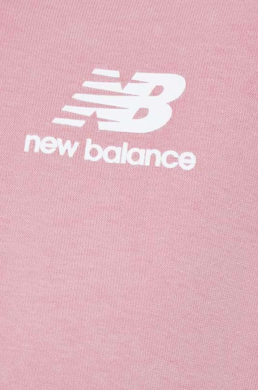 New Balance Суичър в лилаво с качулка с изчистен дизайн - Pepit.bg