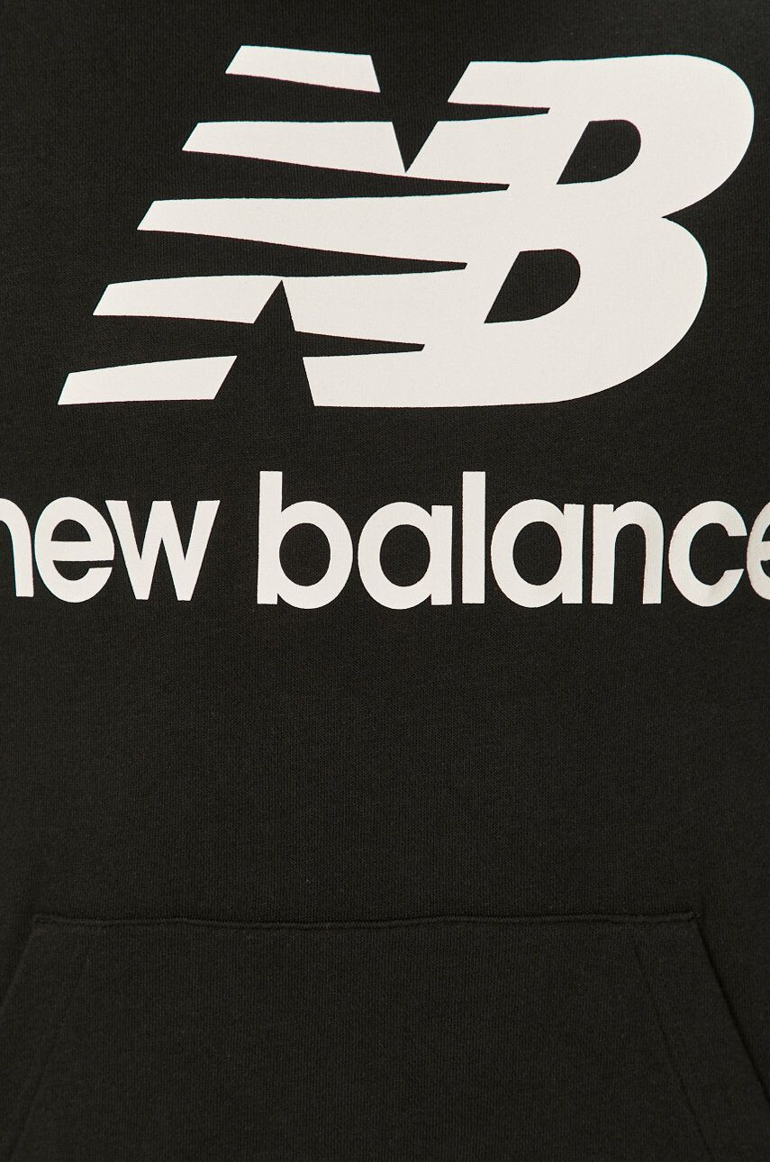 New Balance Суичър MT03558BK мъжки в черно с принт - Pepit.bg